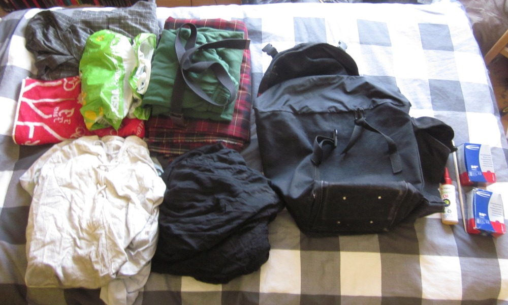 Contents of rear left pannier