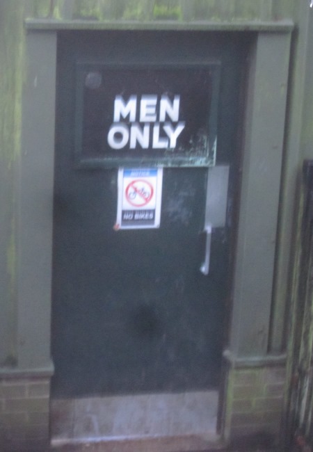 Door to men"s pond