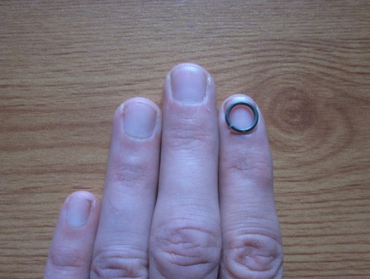 Ring and finger