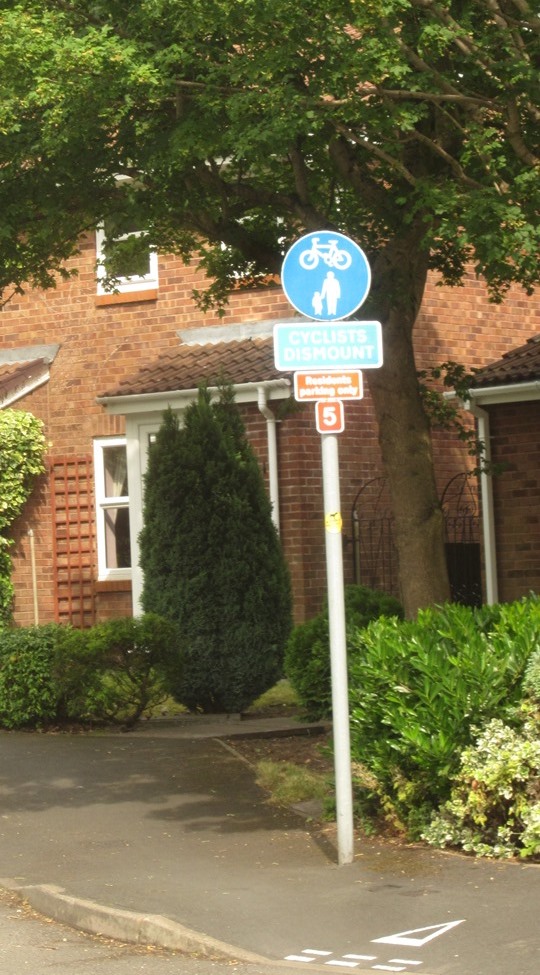 Cyclists dismount