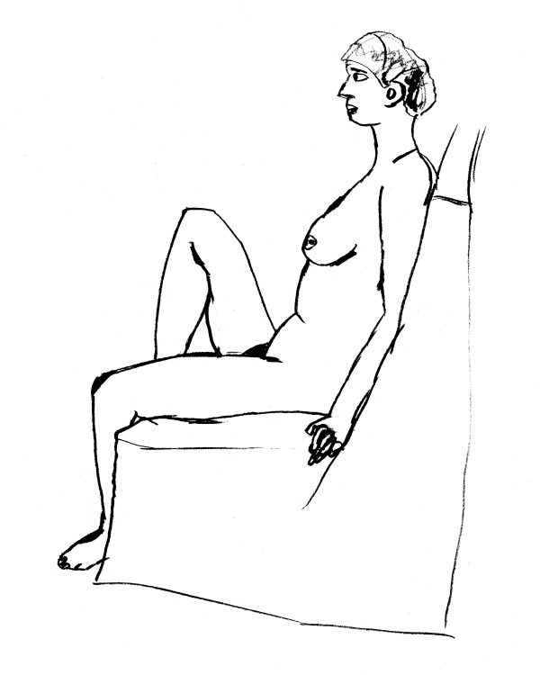 Vetor de Cartoon stick figure drawing conceptual illustration of naked or  nude woman with groin, crotch, genitalia and breasts covered by censored  bar or sign. Metaphor of nudity control. do Stock