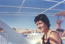 Ellen on the boat