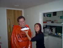 Lui about to pie John